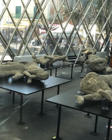 Plaster casts Pompeii Italy