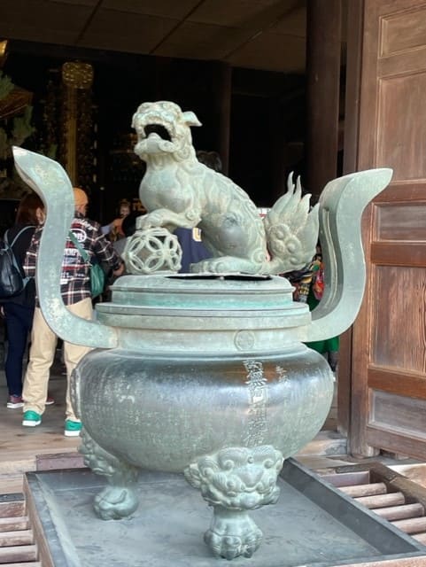 Incense burner Zenkoji Temple Nagano Japan