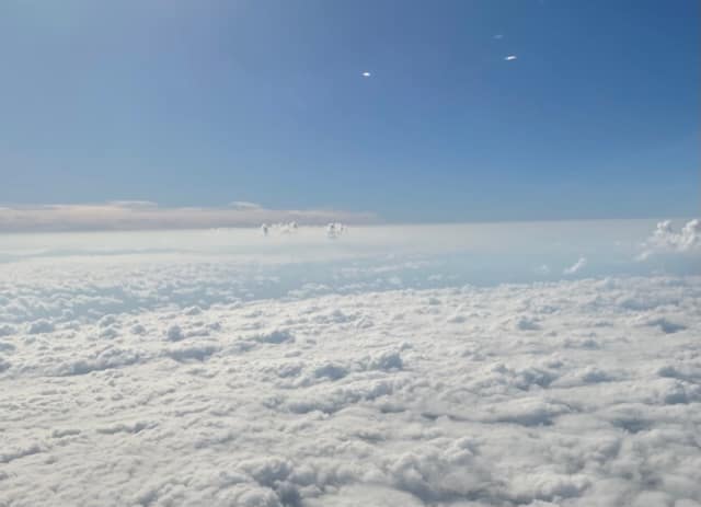 Up in the air - airplane view