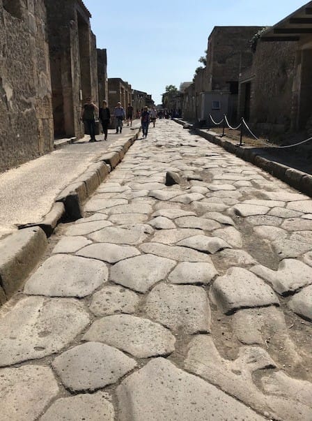 Pompeii stone road Pompeii Italy 
