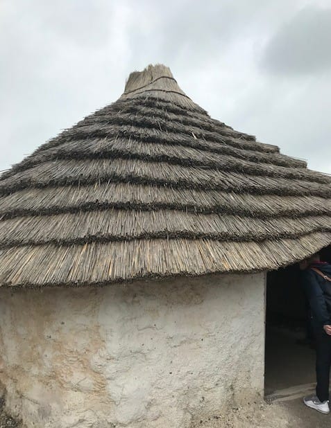 Neolithic houses Stonehenge Wiltshire England 