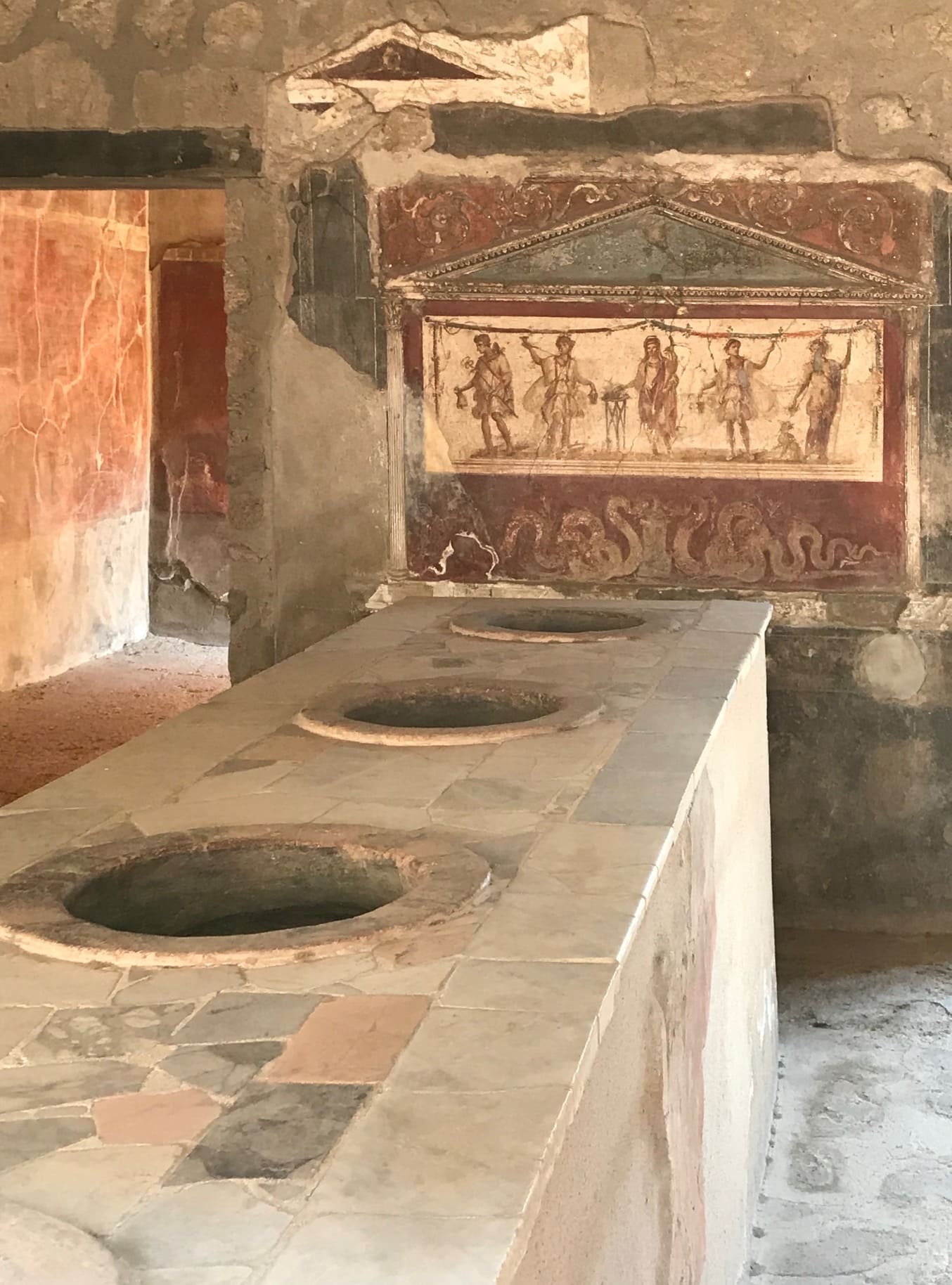 Food shop in Pompeii Italy 