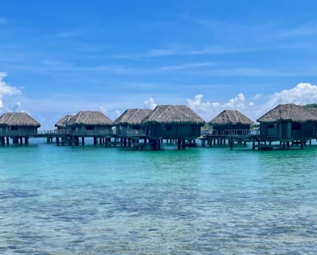 Over water bungalows Bora Bora French Polynesia 