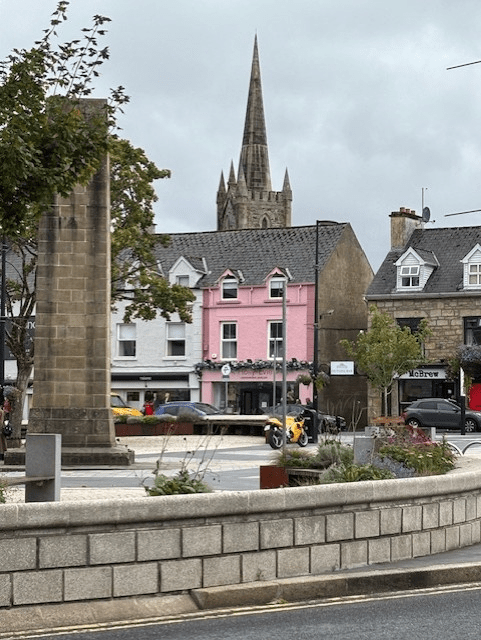 Street of Old Town Donegal Ireland 