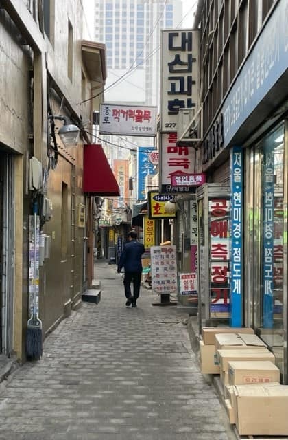 Alley in Seoul South Korea