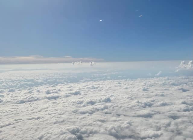 Up in the air - airplane view