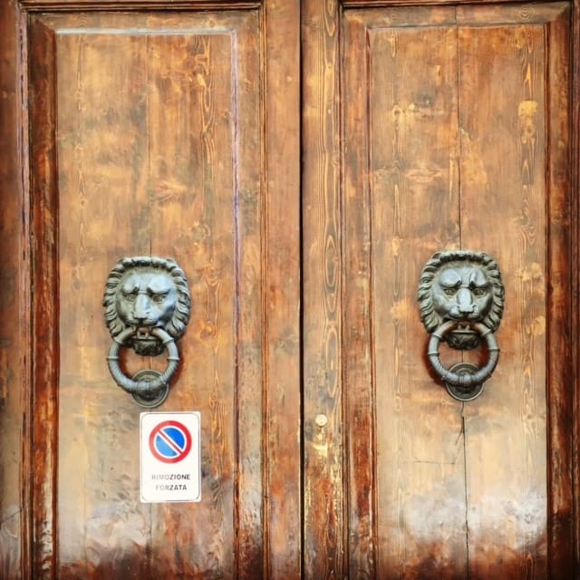 Florentine door Florence Italy